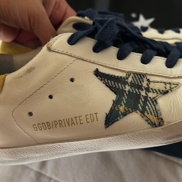 Golden goose limited edition Superstar Sneaker In White/ Green Tartan - Picture 10 of 11